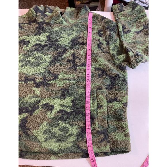 The North Face Fleece Camo Hoodie Sze Large Kangaroo Pocket - Picture 5 of 6